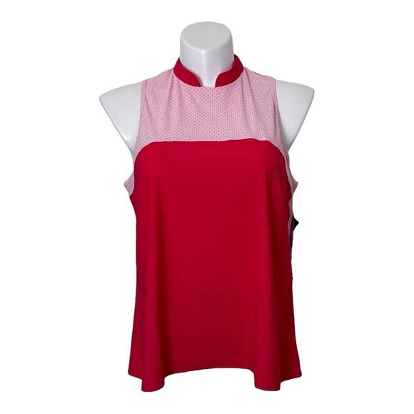 NEW Foray Golf Hot Mesh Sleeveless Polo Size XL Tomato - Picture 2 of 10